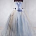 LOVE IN A MIST Victorian Wedding dress, blue wedding, shabby wedding dress, plus size gowns, rustic wedding, vintage bride, shabby wedding 