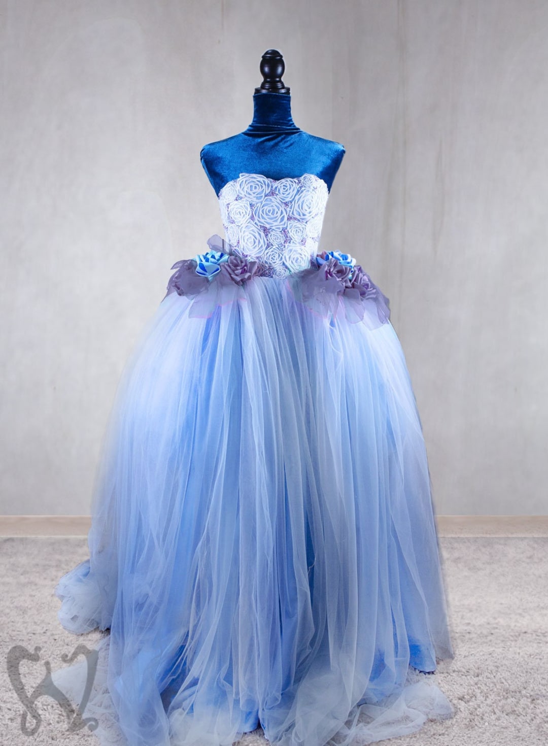 CINDERELLA Wedding Dress Light Blue Wedding Dress Disney - Etsy
