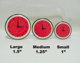 Horloge miniature pour maison de poupée, pastèque, horloge de cuisine miniature qui ne fonctionne pas en 3 tailles