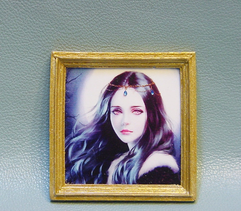 Portrait Of A Young Lady Miniature Dollhouse Picture