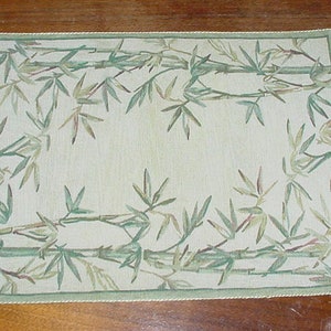 Dollhouse Rug Bamboo Print 1:12 Scale Miniature Asian Miniature Area Rug
