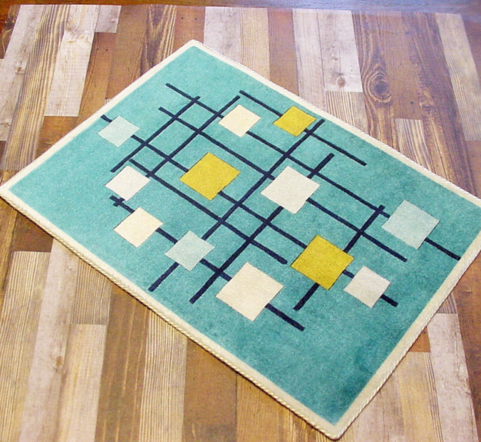 Dollhouse Miniature Rug MidCentury Modern Eames MCM Carpet Etsy