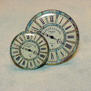 Dollhouse Clock Paris Cafe Kitchen Decor Cafe de la Gare Miniature Wall Clock