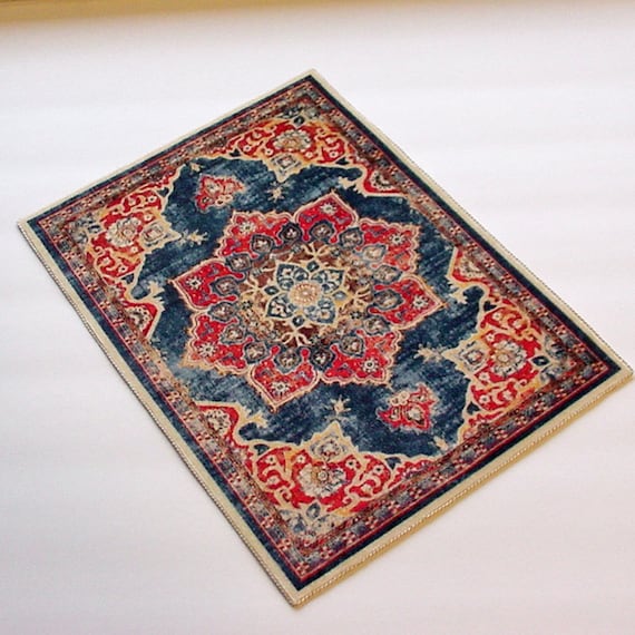 Dollhouse Rug Velvet Victorian Edwardian 112 1/6 Scale Red Etsy