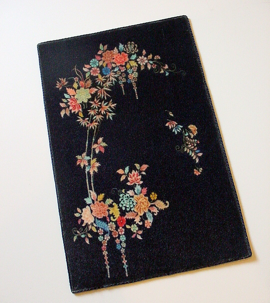 Miniature Dollhouse Velvet Rug 1:12 Scale Chinese Art Deco Midnight ...