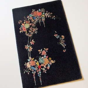 Miniature Dollhouse Velvet Rug 1:12 Scale Chinese Art Deco Midnight Blue Floral Area Rug Carpet Artisan