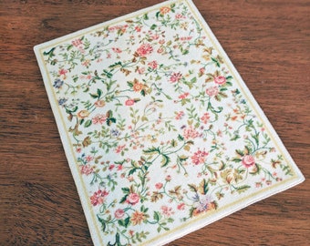 Dollhouse Rug 1:12 Scale Contemporary Botanical Area Carpet English Garden