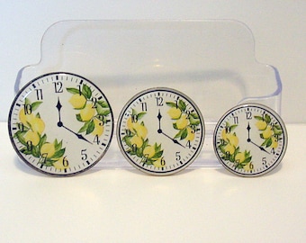 Horloge miniature pour maison de poupée, citrons, horloge de cuisine miniature qui ne fonctionne pas