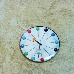 Dollhouse Clock Nonworking Mid Century Modern Colorful Balls Miniature Wall Clock Dolls House