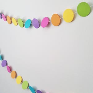 Circle Garland Rainbow, Confetti Party Decorations set of 2 image 3