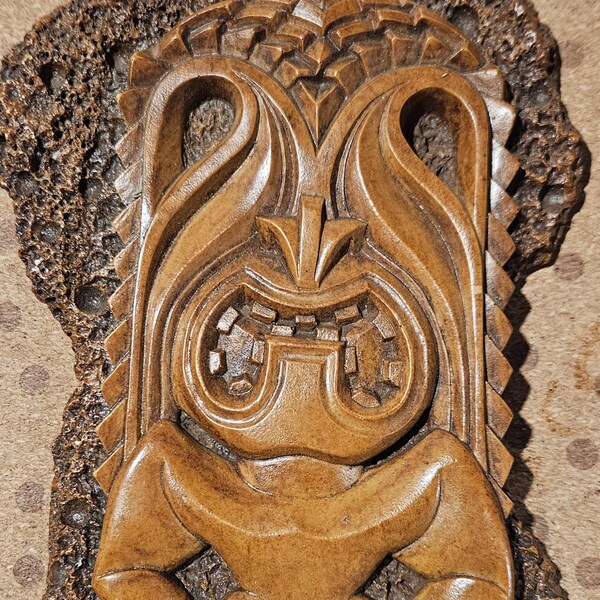 Vintage Coco Joe's Hawaiian Tiki Idol Wall Plaque