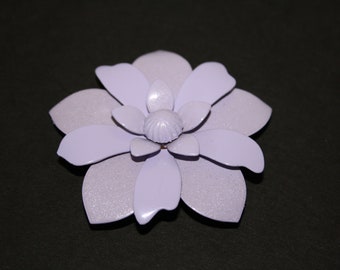 Vintage Lilac flower enamel Pin Large flower