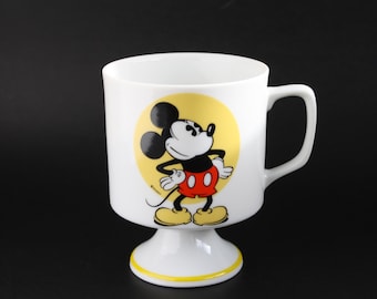 Vintage Mickey Mouse Mug Pedestal mug cup Disney 1960s/1970s