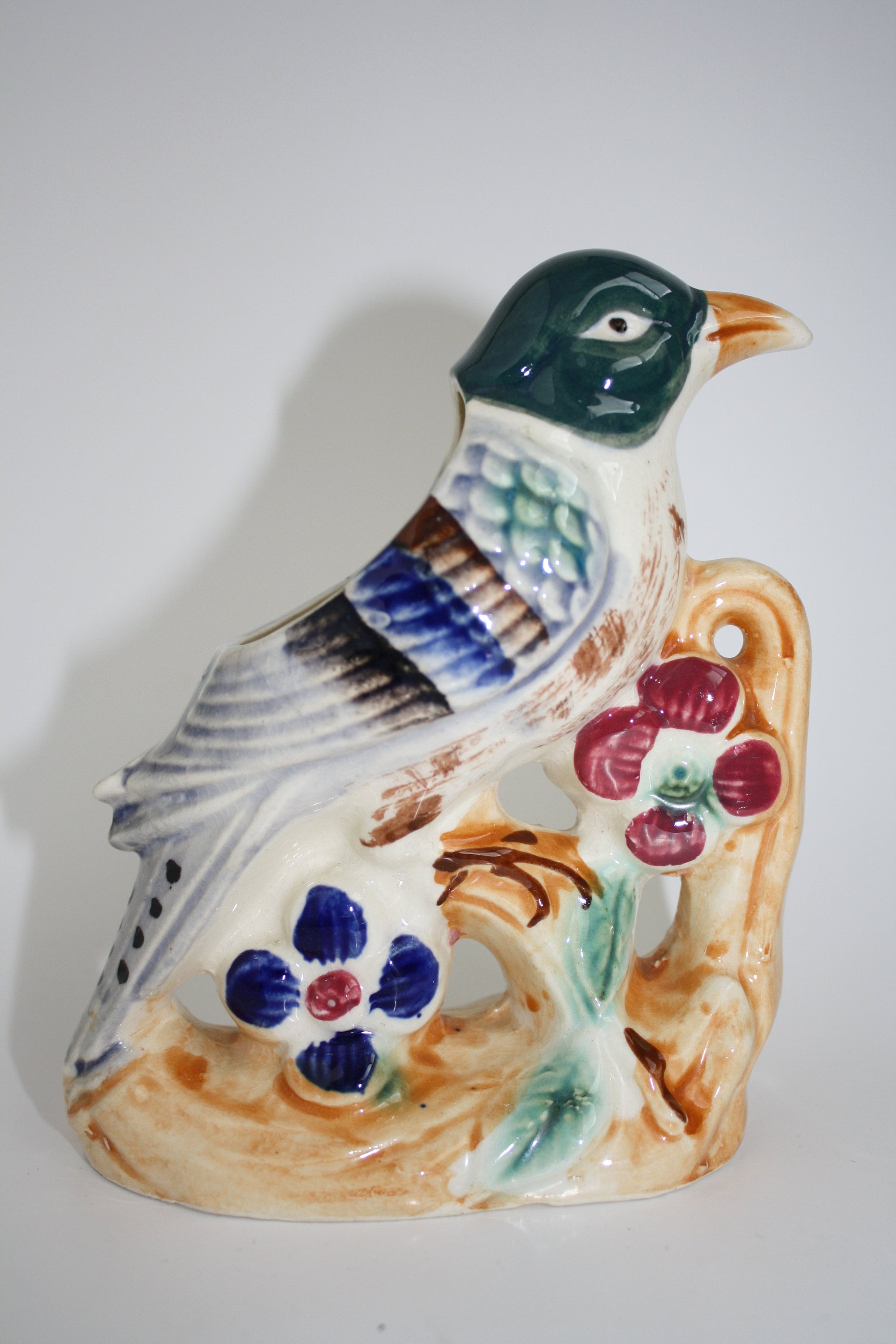 Vintage Bird Vase Planter, Hand Painted Florart - Etsy