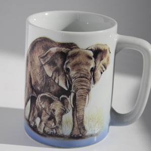 Vintage Otagiri Elephant Mug Jacquie Vaux Japan