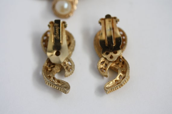 Vintage Brooch/pin and earrings set Hattie Carneg… - image 5