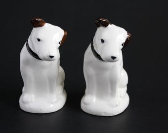 Vintage RCA Victor Dog Salt and Pepper shakers Nipper Japan