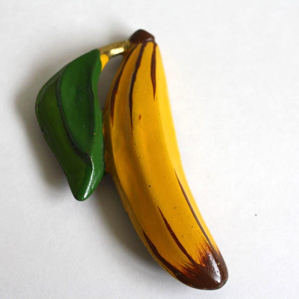 Vintage Banana Brooch/Pin large Fruit Jewelry Fun Brooch