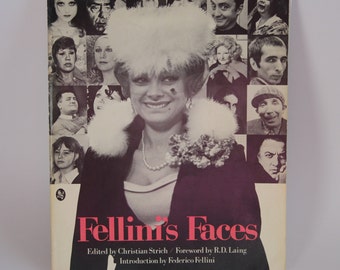 Vintage 1981 Fellini's Faces Book: First American Edition, 418 Pictures