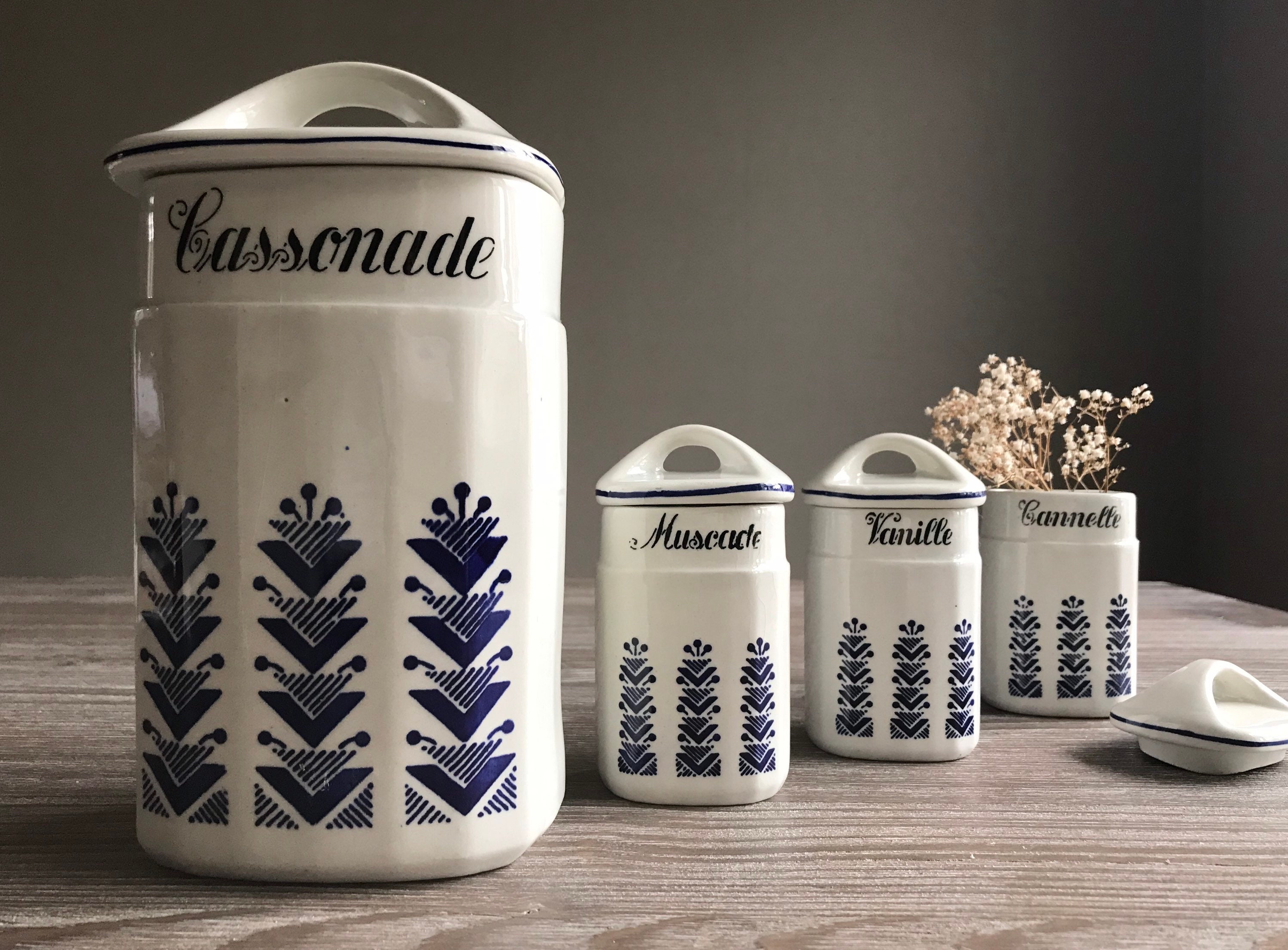 Französisch Vintage Porzellan Küche Aufbewahrungsbehälter | Etsy