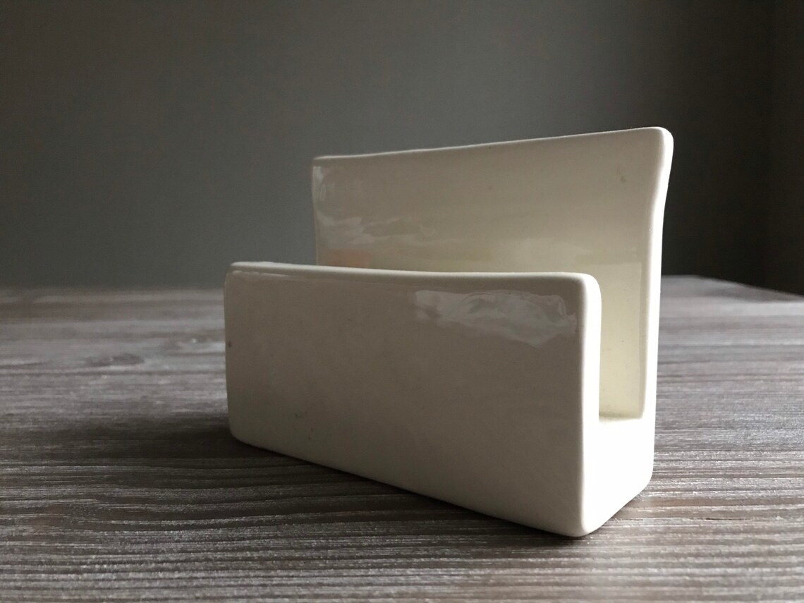 Vintage ceramic napkin holder vintage pottery floral Mid Etsy