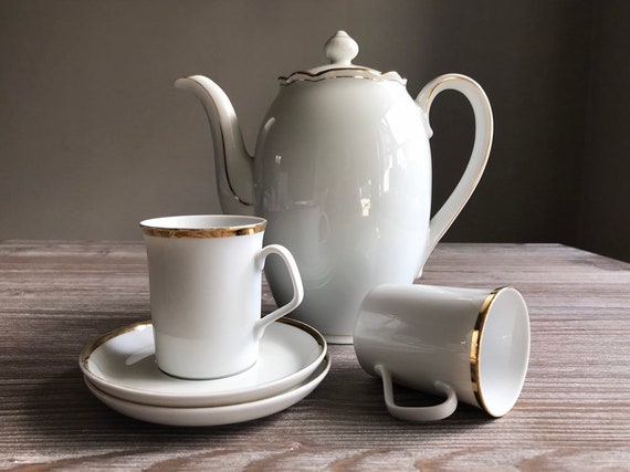 Tasse à Expresso à Double Paroi Tasse à café italienne en céramique blanche  Pure et ensemble de soucoupe porcelaine tasse à thé au lait blanc pur