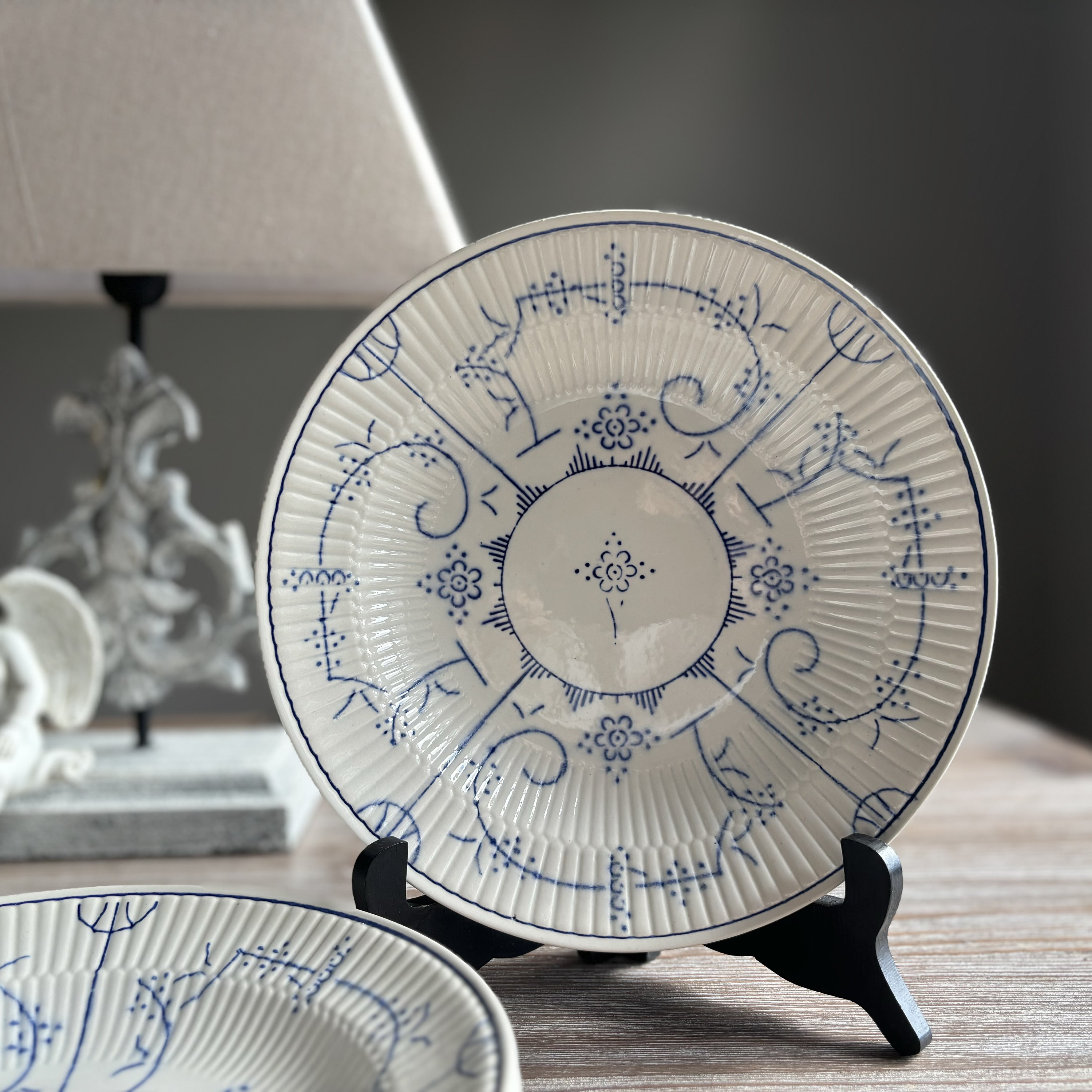 Vintage Copenhague Ironstone Soup Plate, BOCH Freres Tableware