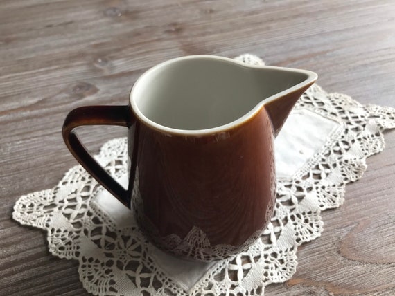 Vintage Glazed Clay Villeroy Boch Creamer, Ceramic Pote, Glazed
