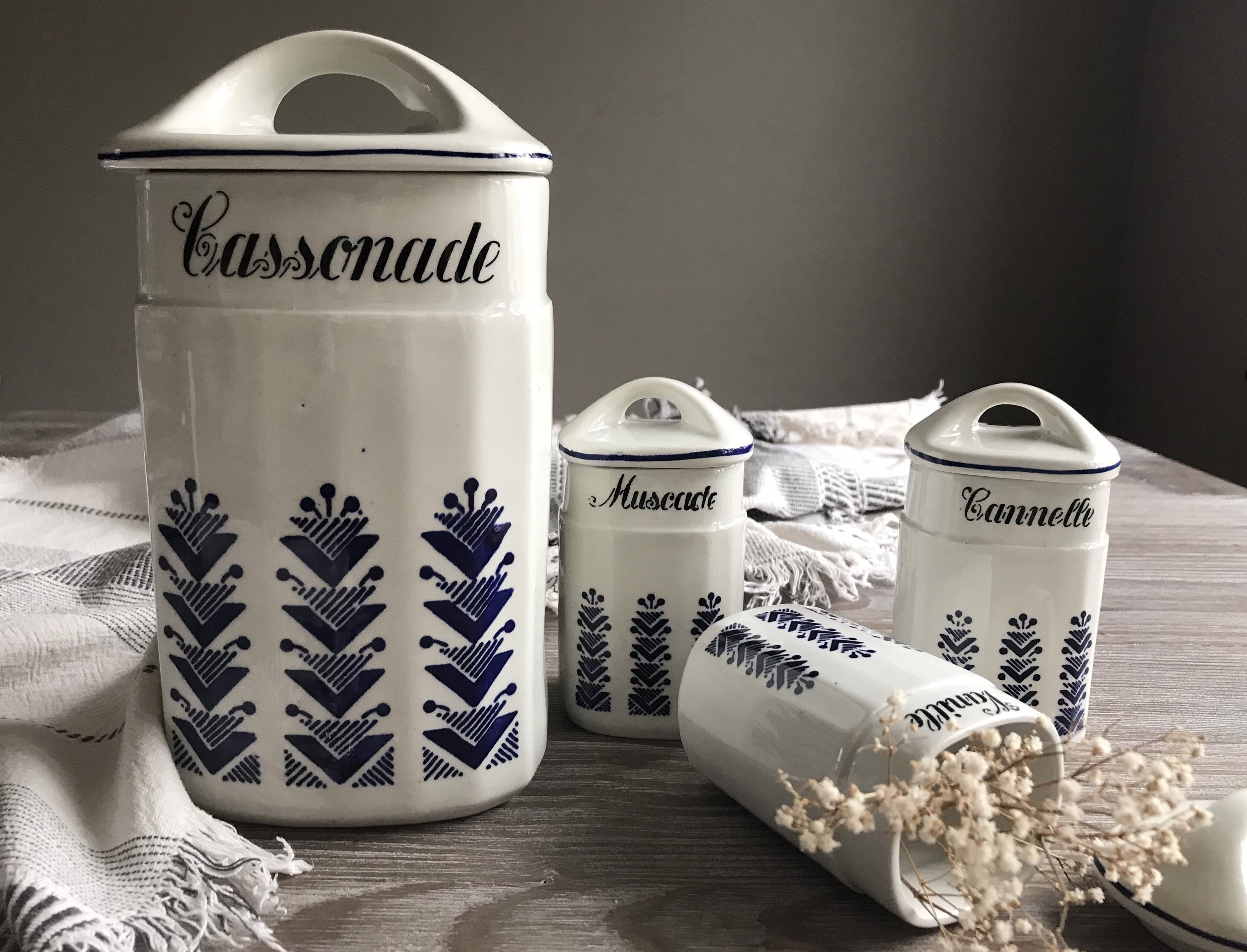 Französisch Vintage Porzellan Küche Aufbewahrungsbehälter | Etsy