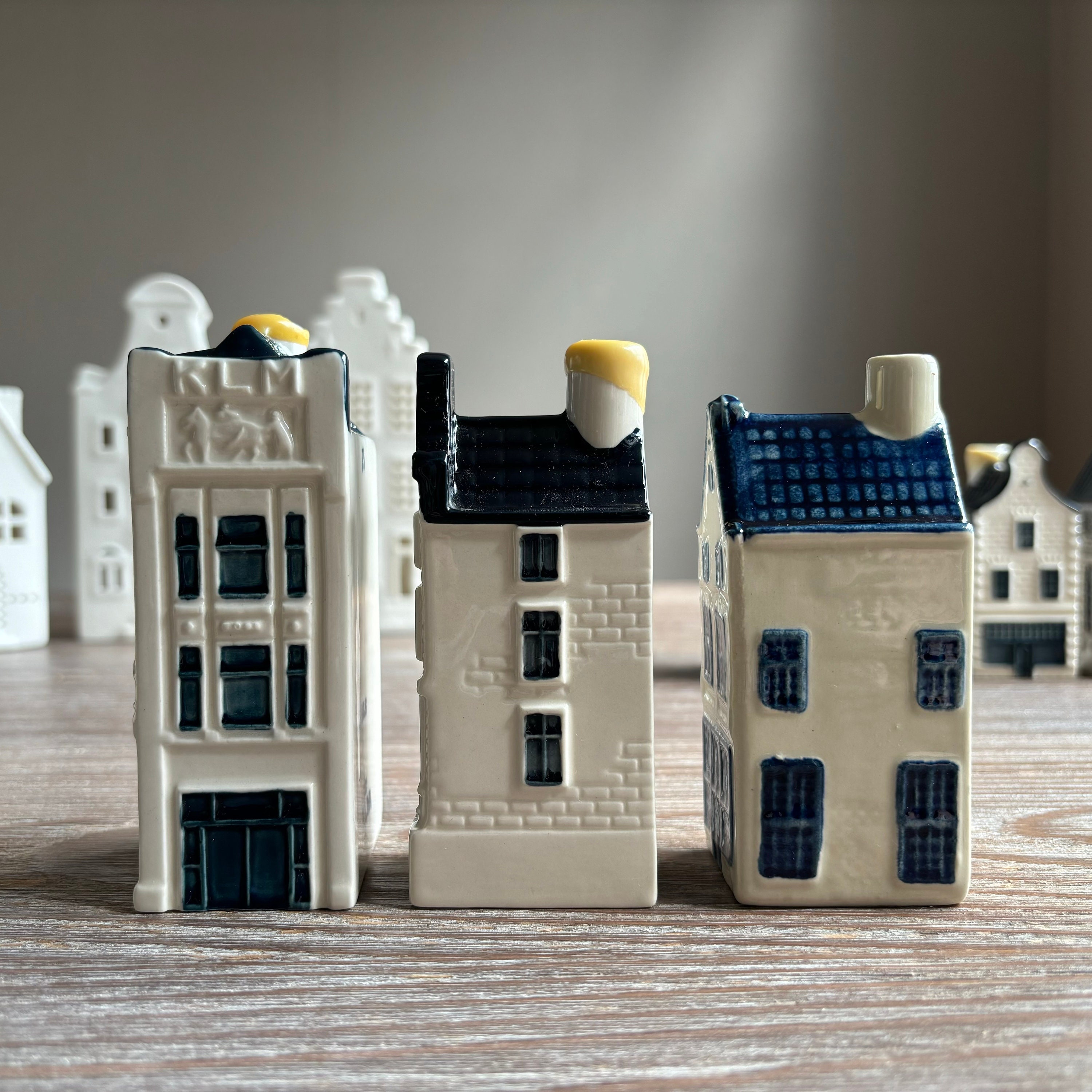 KLMデルフトブルー　ミニチュアハウス　No3 18 33 49 52 KLM miniature house number 55 - Delft Blue - houses