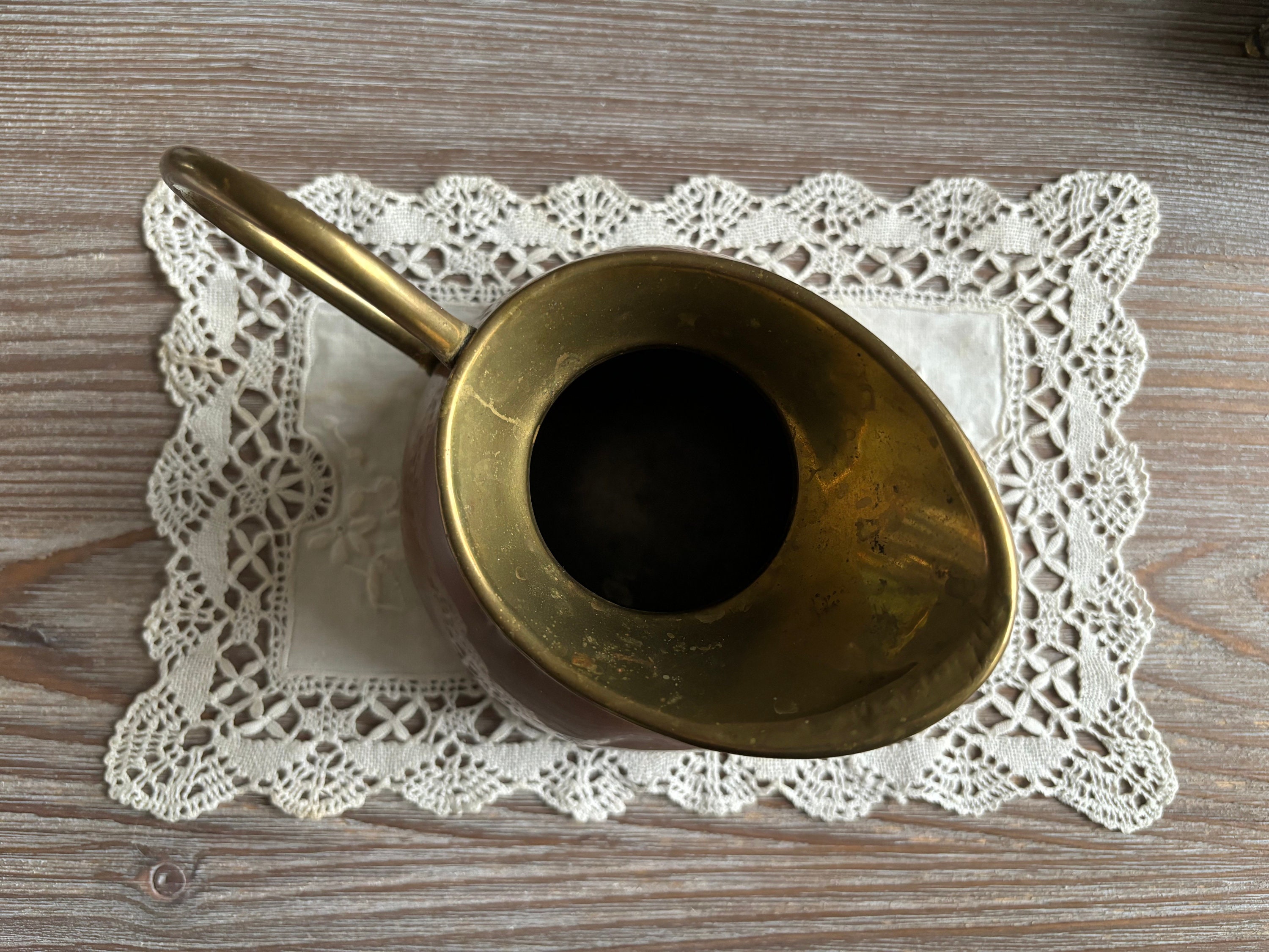 専用　フランスアンティーク 銅の水差し ヴィンテージ銅真鍮水差し、銅ピッチャー、ヨーロッパの古い