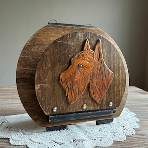 Vintage wall wood magazine newspapers holder, letter rack, retro wall decor, mid century mail holder, retro wall decor