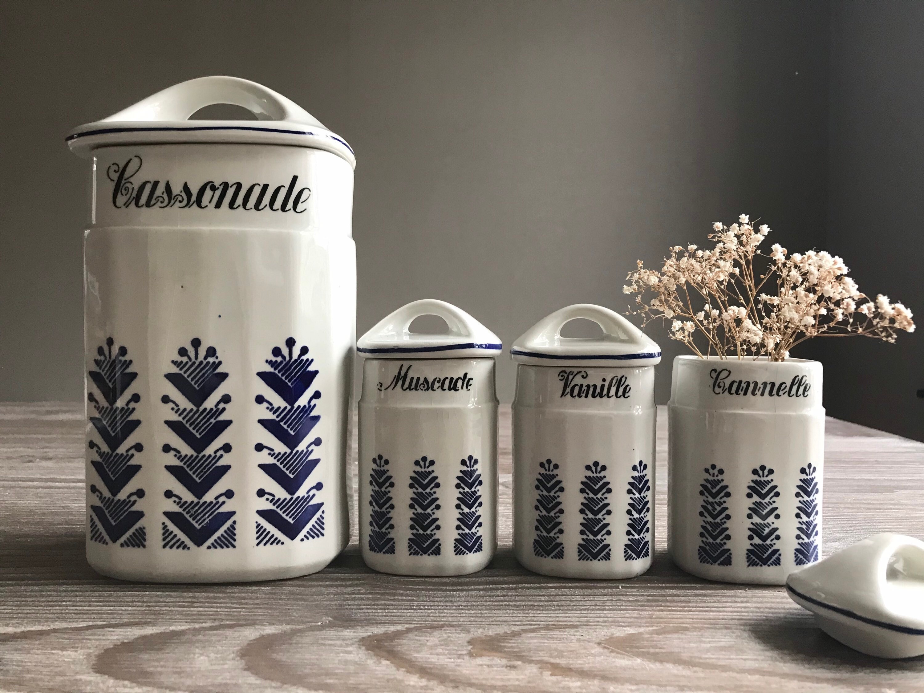 Französisch Vintage Porzellan Küche Aufbewahrungsbehälter | Etsy