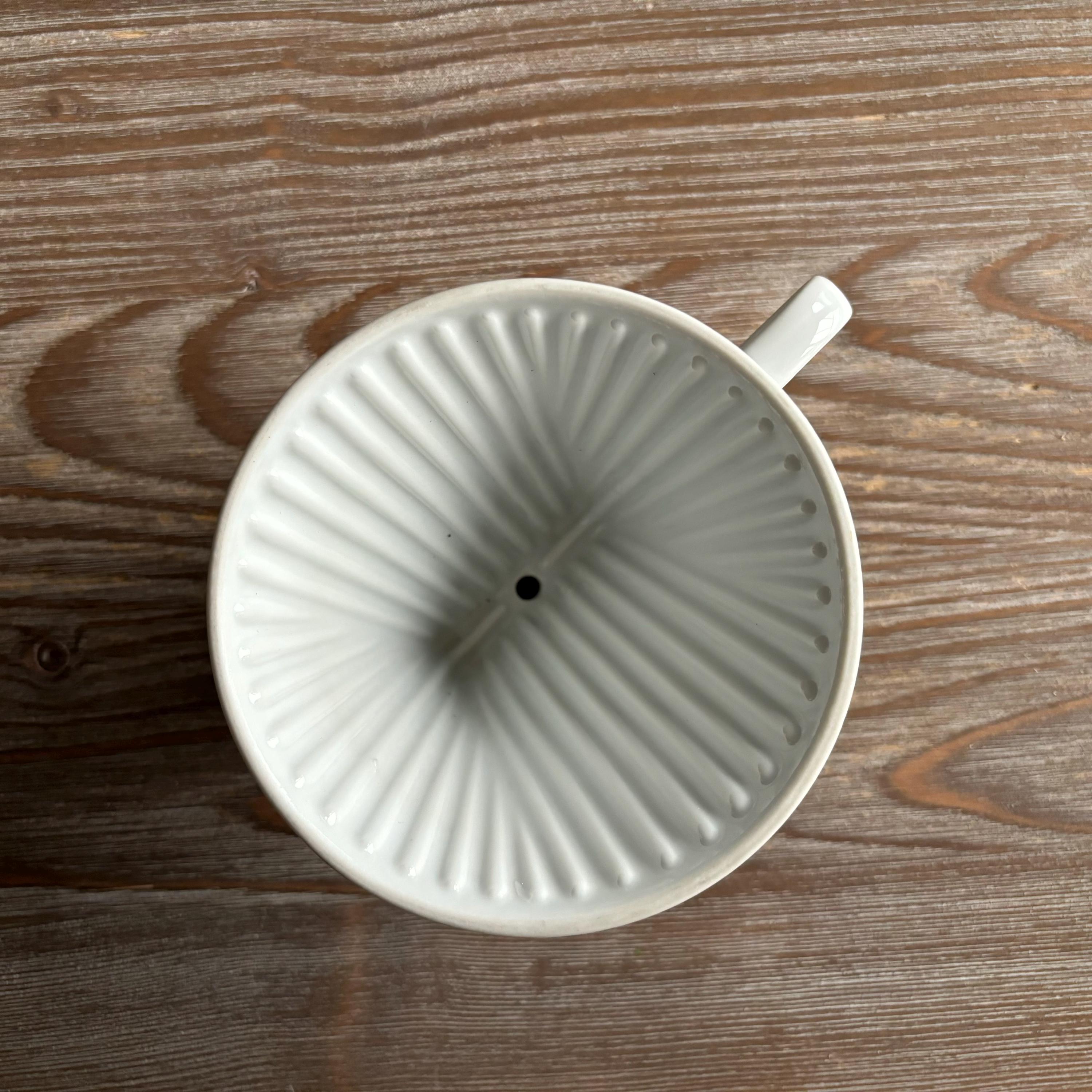 Vintage Melitta 102 Ceramic Coffee Filter, Whiteware White