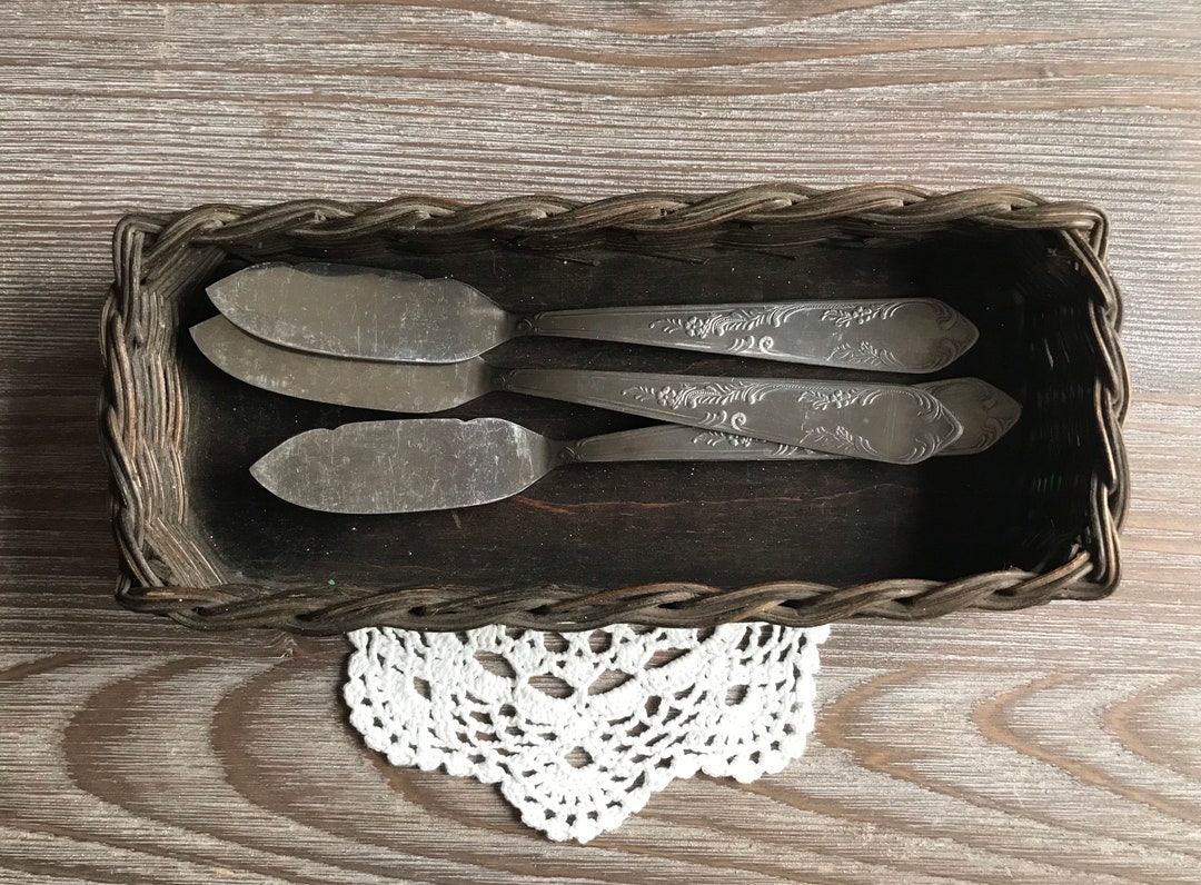 Vintage Small Wicker Basket Dark Wicker Rectangular Basket Etsy