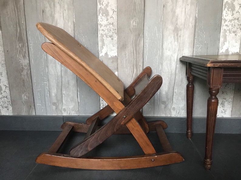Vintage Rocking Footstool, Wooden Footrest, Vintage Wood, Country ...