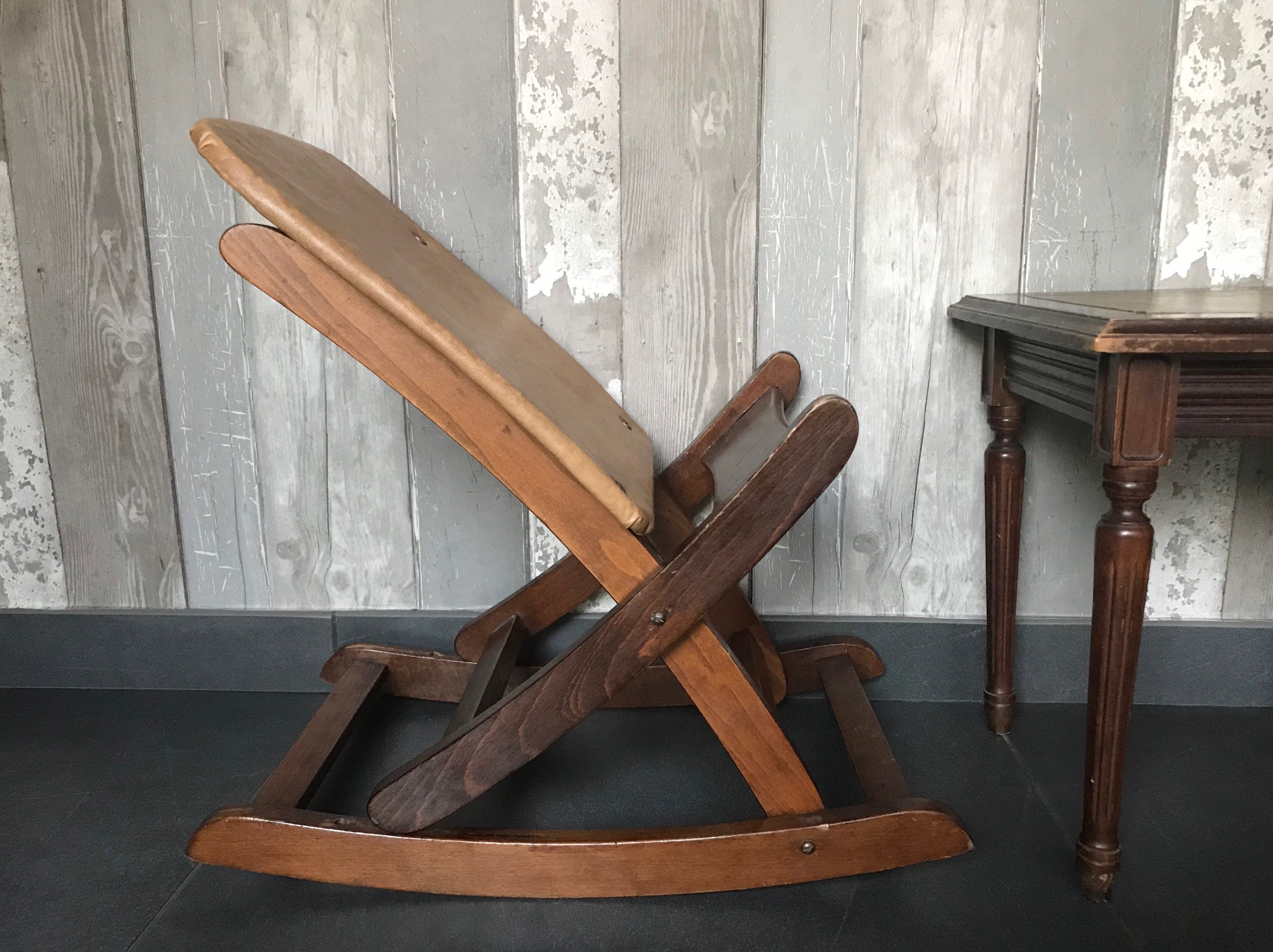 Vintage Rocking Footstool Wooden Footrest Vintage Wood Etsy India