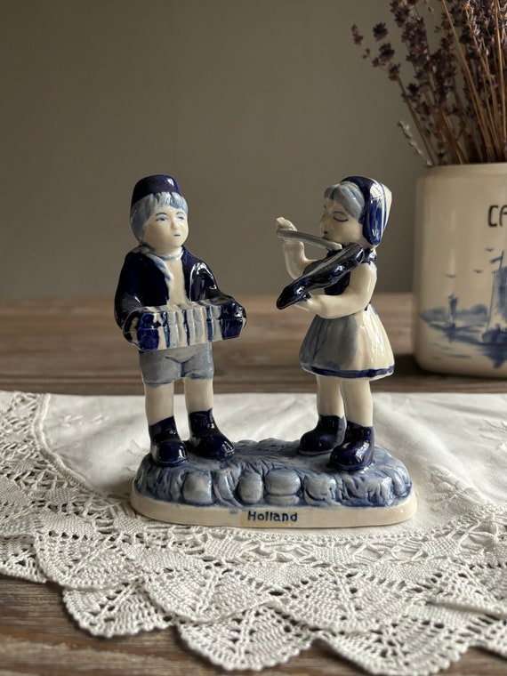 オランダ アンティーク 41㎝ 置物 デルフト 飾り皿 絵皿 delft