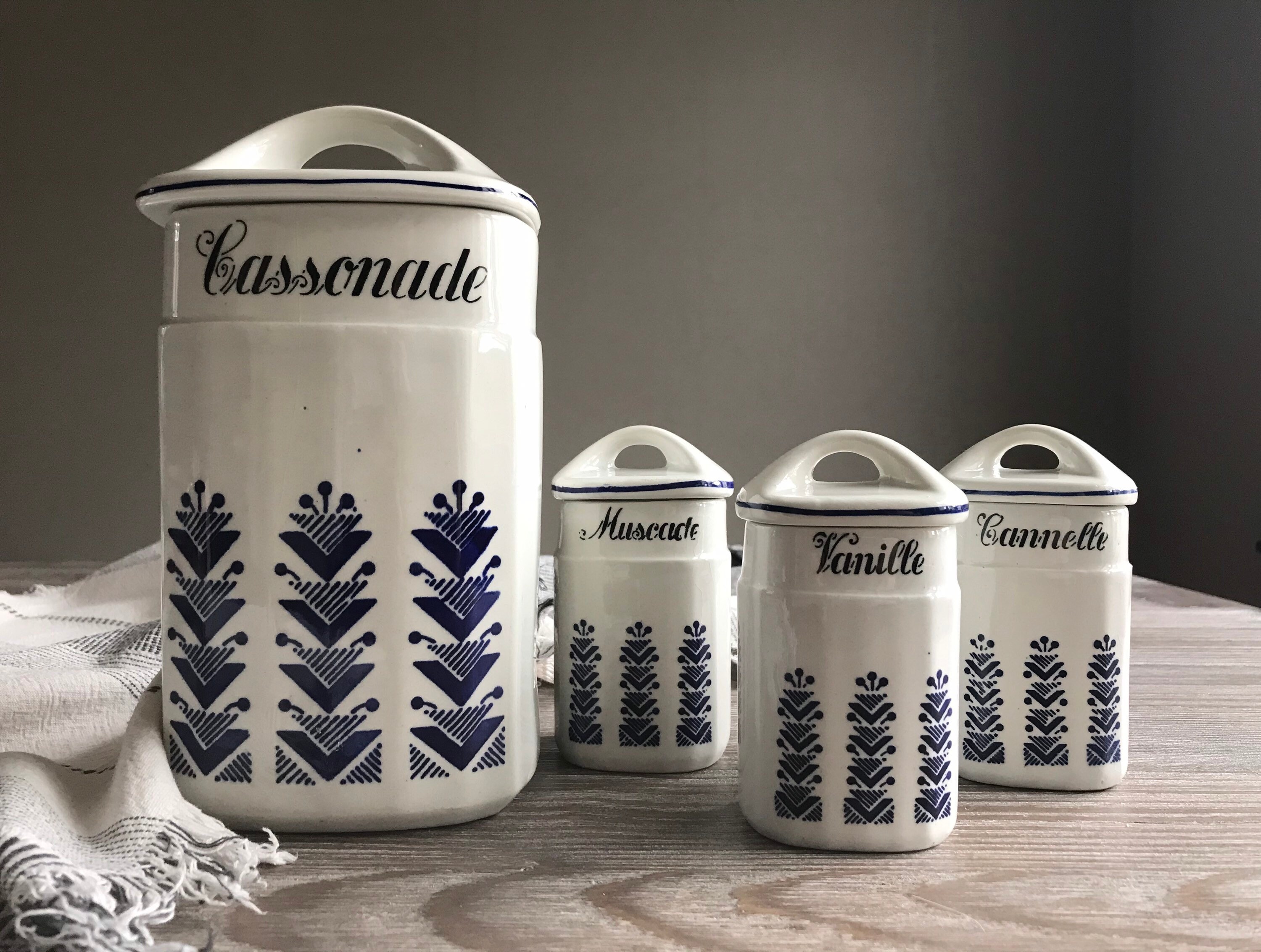 Französisch Vintage Porzellan Küche Aufbewahrungsbehälter | Etsy