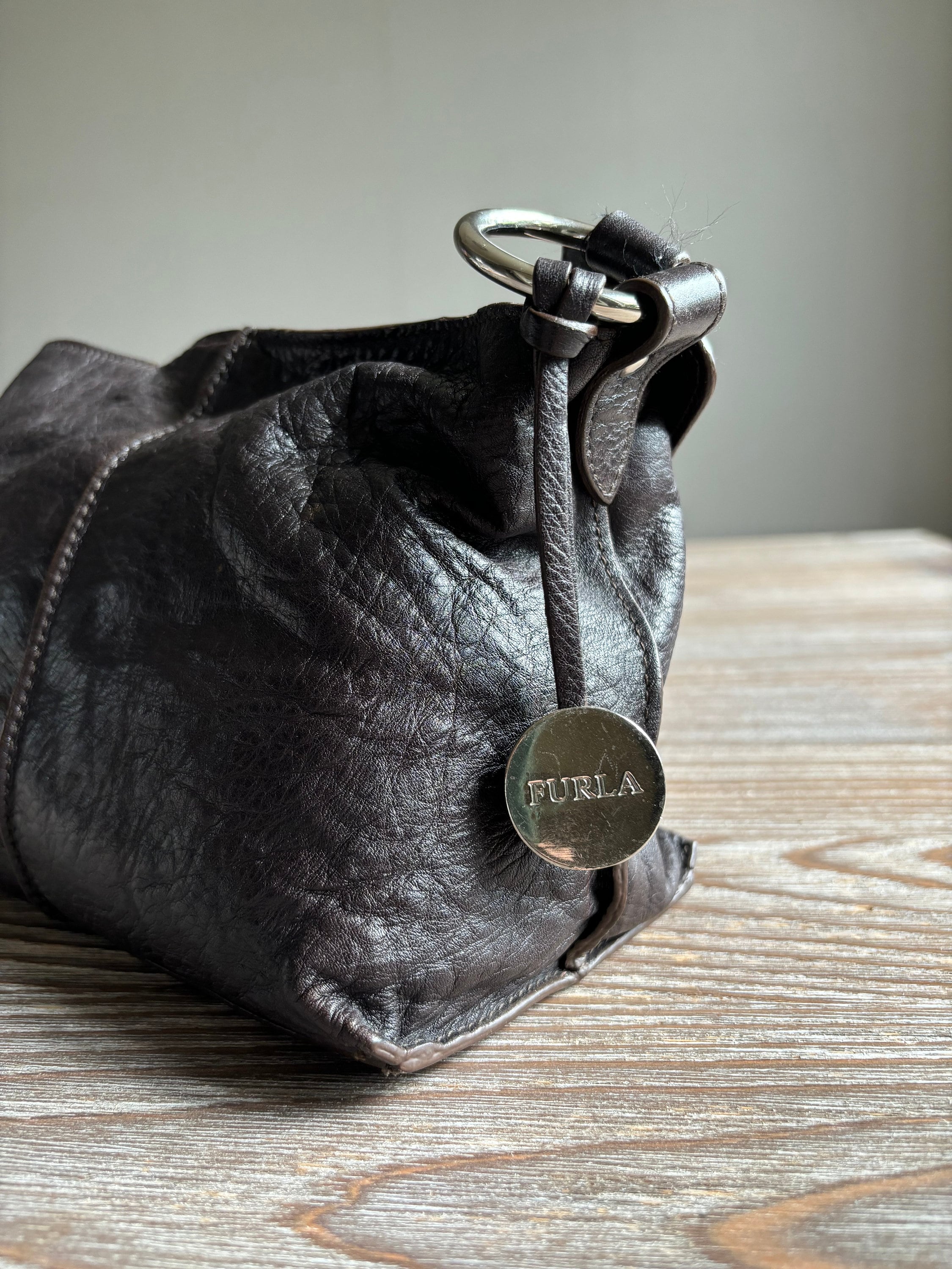Vintage FURLA Hand Bag, Italian Vintage, Leather Small Bag