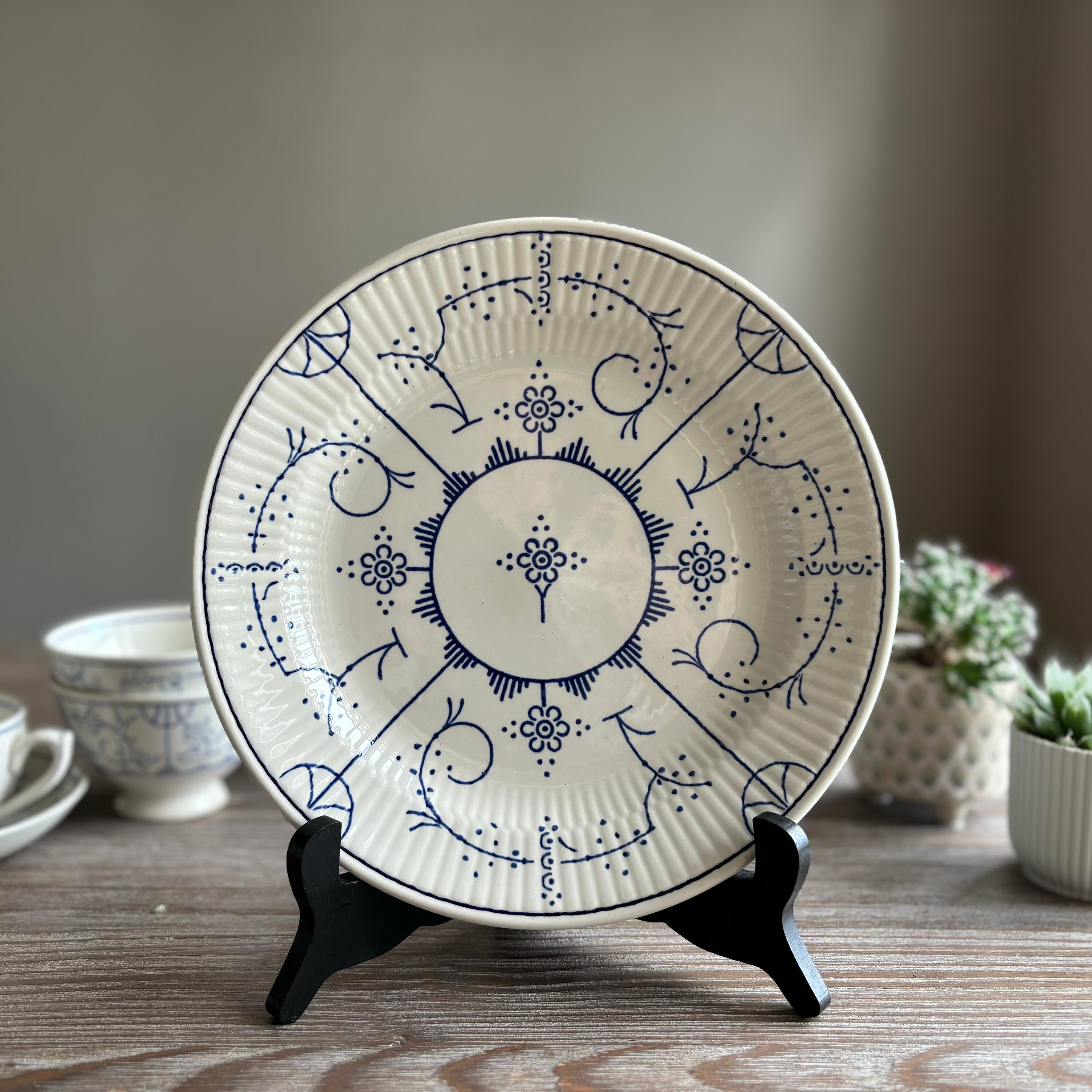 NIKKO ニッコー ビレロイボッホ エーデルブルーメ 皿 24cm 12枚 NIKKO