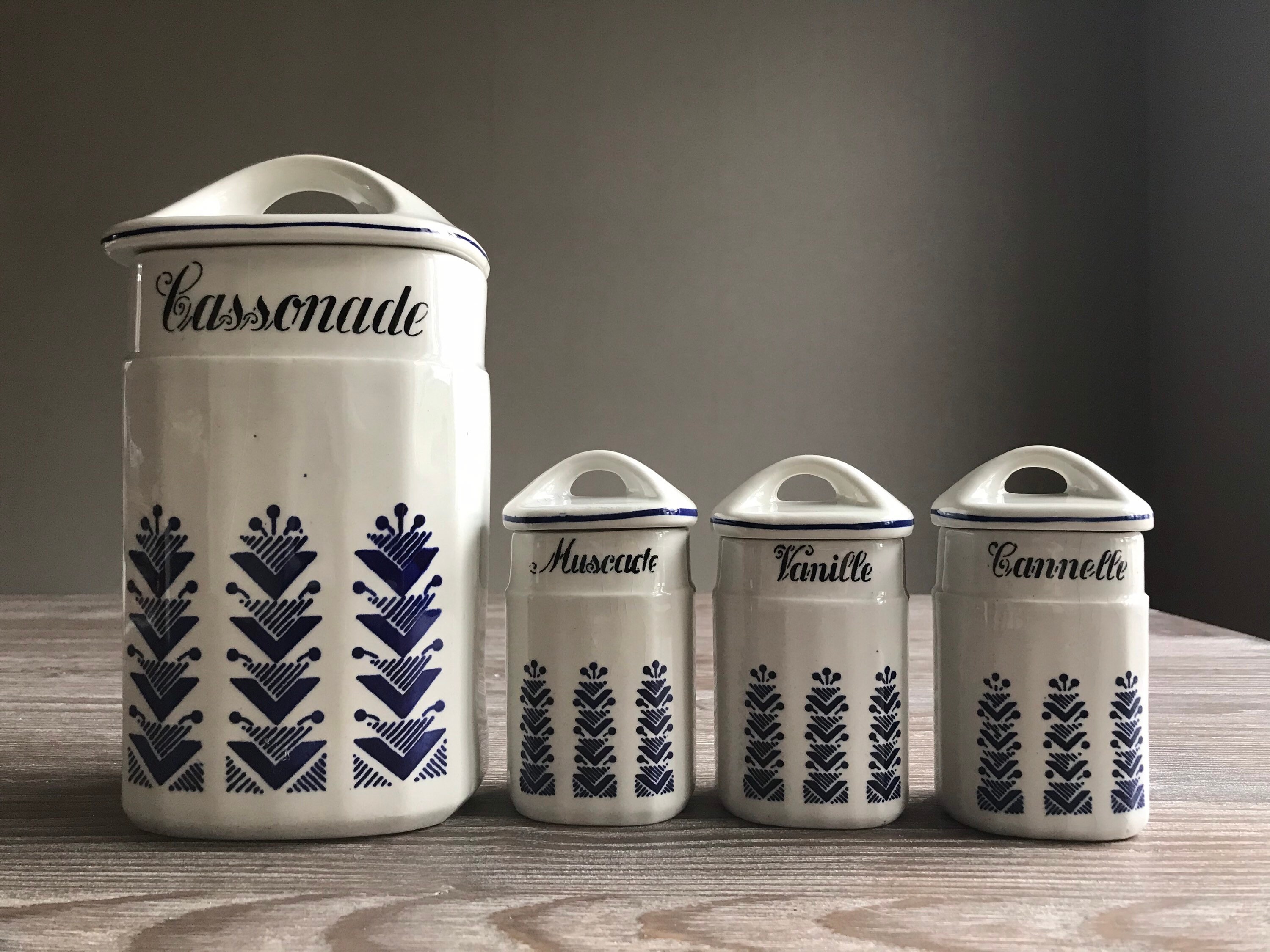 Französisch Vintage Porzellan Küche Aufbewahrungsbehälter | Etsy