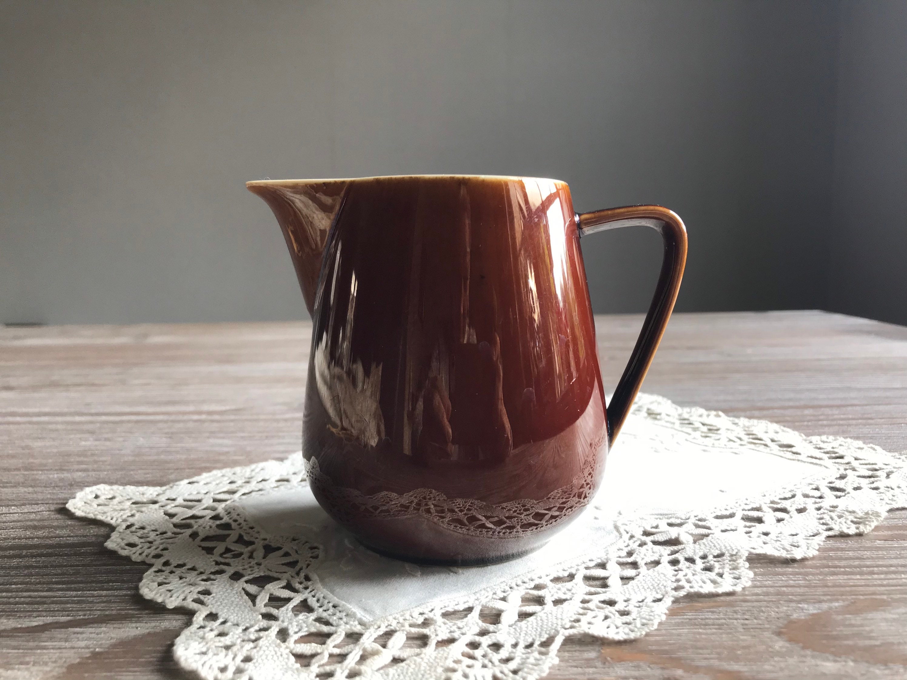Villeroy & Boch ホーロー容器【中古】 Vintage Glazed Clay Villeroy Boch Creamer, Ceramic Pote, Glazed