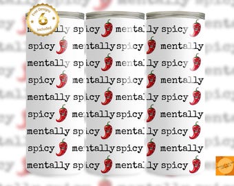 Envoltorio para vaso con diseño de chile picante / Divertido y atrevido (Descarga digital)