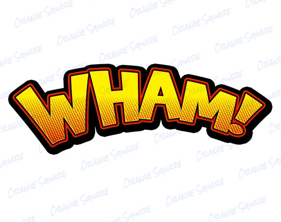 Wham Retro Pop Text Waterslide Graphic - Etsy