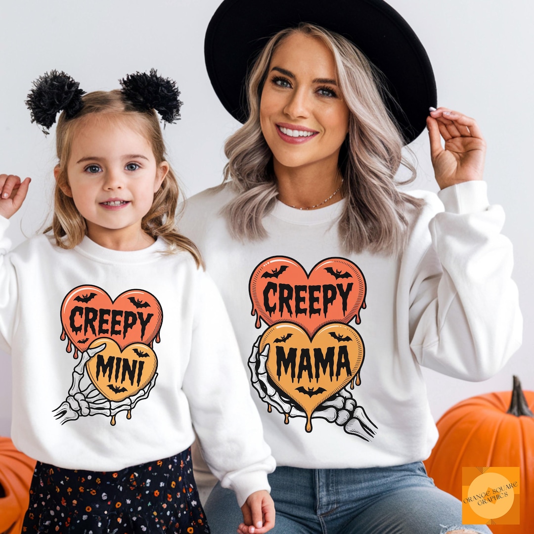 Creepy Mama and Mini PNG Set | Halloween Mom & Child Matching Shirt ...