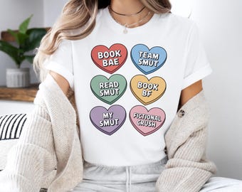 Corazones de conversación obscenos de libros PNG / Clipart divertido para amantes de los libros / Corazones de lectores de romance / Sublimación DTF UVDTF