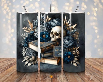 Papier peint Morally Grey Books - 20 oz Tasse romantique romantique - PNG livresques- Club de lecture épicé Booktok - 20 oz - Design fin par sublimation