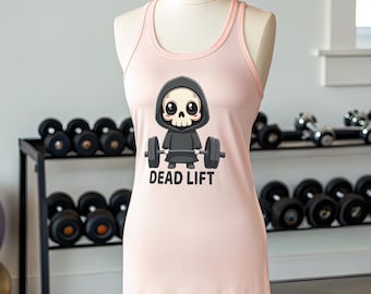 Esqueleto de peso muerto PNG / Diseño divertido de gimnasio / Clipart de humor fitness / Sublimación de camisetas DTF UVDTF