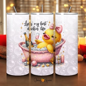 Funny Yellow Rubber Duck Tumbler Wrap 20 oz Skinny Tumbler Sublimation Design Digital Download PNG Instant DIGITAL ONLY, Funny Tumbler Wrap